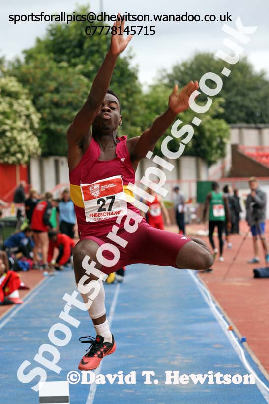Junior boys long jump, English Schools Track and Field. Photo: David T. Hewitson/Sports for All Pics